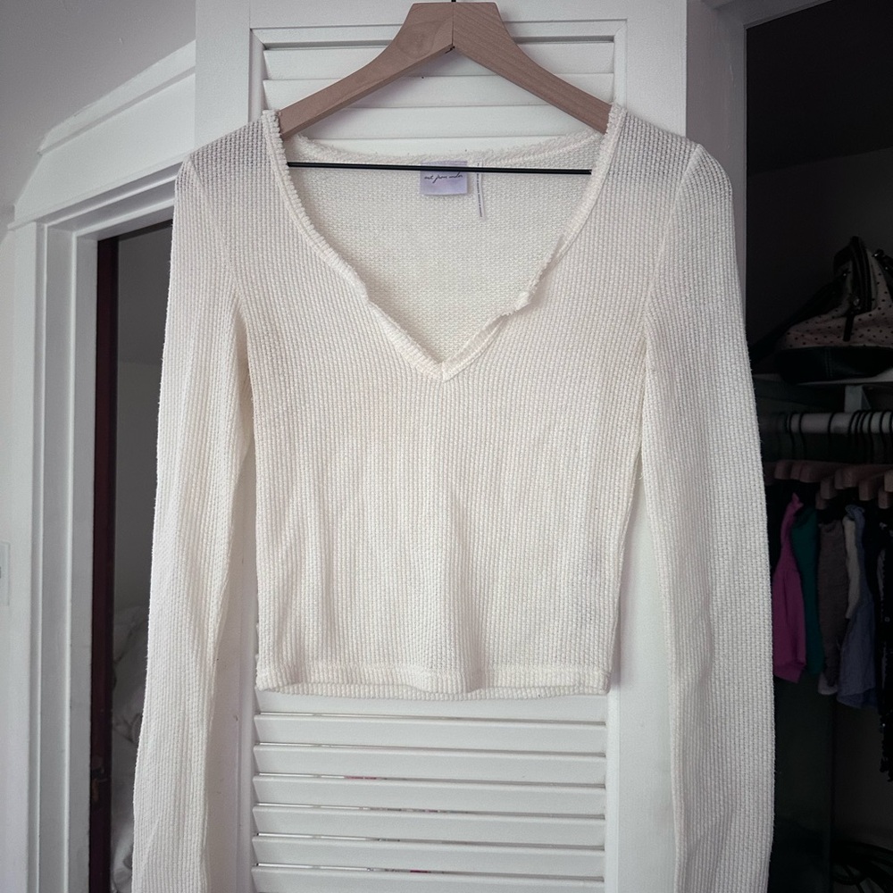 Urban outfitters White Long Sleeve Top